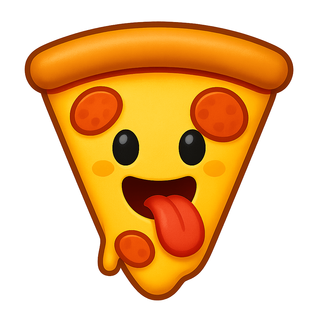 un trancio di pizza affamato